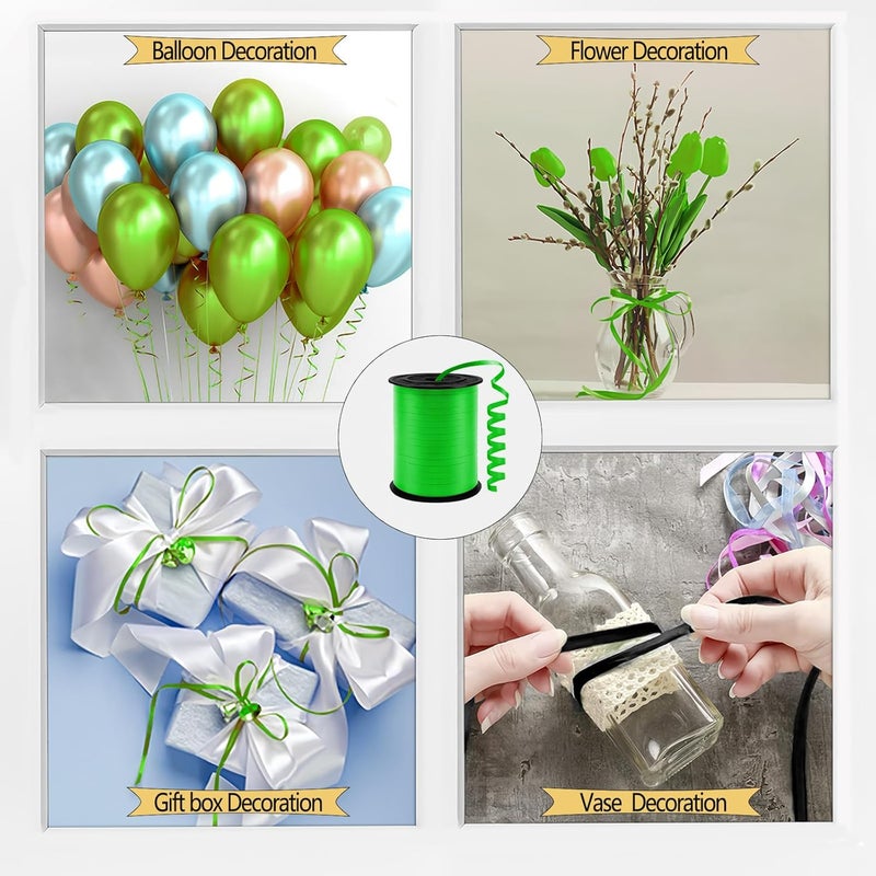 YCDMLJC Green Curling Ribbon,500 Yards Ribbons for Crafts,1/5 Inch Ribbon,Balloon String, Party Decoration,Ribbons for Florist Flower Bows for Graduation Supplies - Image 4